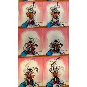 Lot of 6 1960s WALT DISNEY DISNEYLAND DONALD DUCK VARI-VUE FLICKERS NOS